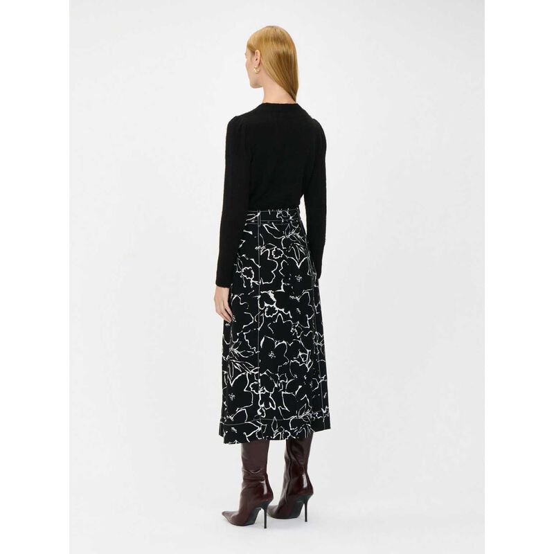 Veronika Maine Monochrome Blooms Maxi Skirt image number 1